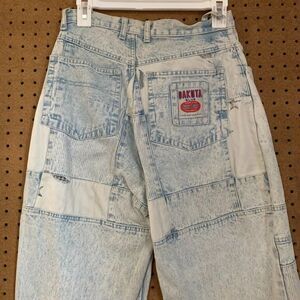 Vintage Denim Jeans Dakota Blue Grunge 80s 90s Patchwork Desert Heat 9 High Rise